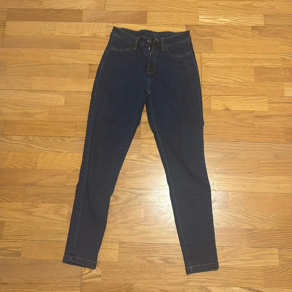 SHEIN skinny jeans slim fit pocket button jeans